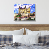 Castle Saumur, Loire Valley, Frankrijk. Canvas Afdruk (Insitu (Slaapkamer))