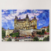 Castle Saumur, Loire Valley, Frankrijk. Legpuzzel (Horizontaal)