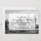 Castle Save the Date Wedding Announding Kaart (Voorkant)