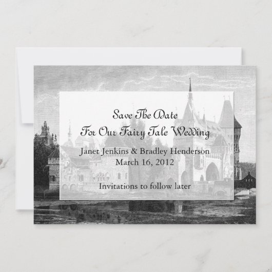 Castle Save the Date Wedding Announding Kaart (Voorkant)