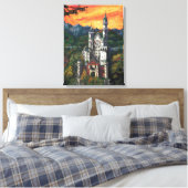 Castle Schloss Neuschwanstein Canvas Afdruk (Insitu (Slaapkamer))