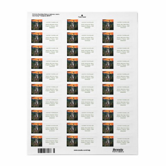 Castle Schloss Neuschwanstein Etiket (Full Sheet)