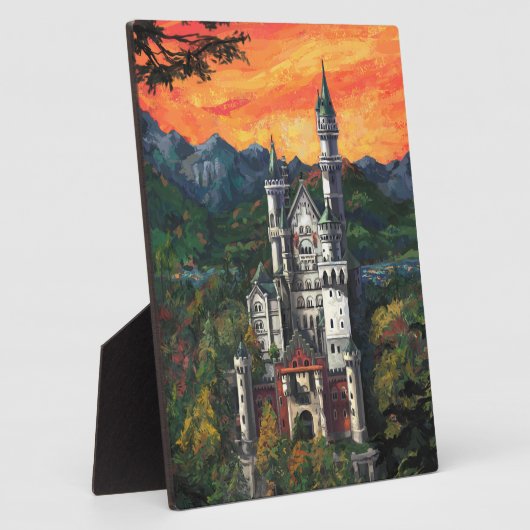 Castle Schloss Neuschwanstein Fotoplaat (Zijkant)