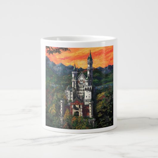 Castle Schloss Neuschwanstein Grote Koffiekop (Voorkant)