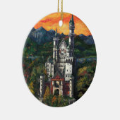 Castle Schloss Neuschwanstein Keramisch Ornament (Rechts)