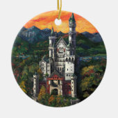 Castle Schloss Neuschwanstein Keramisch Ornament (Voorkant)