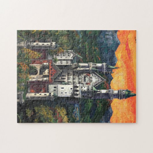 Castle Schloss Neuschwanstein Legpuzzel (Horizontaal)