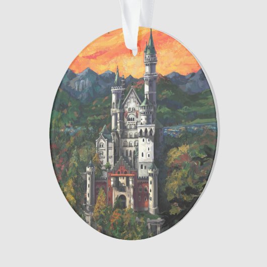 Castle Schloss Neuschwanstein Ornament (voorkant)
