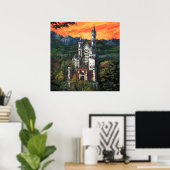 Castle Schloss Neuschwanstein Poster (Thuiskantoor)