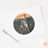 Castle Schloss Neuschwanstein Ronde Sticker (Envelop)