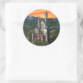 Castle Schloss Neuschwanstein Ronde Sticker (Tas)
