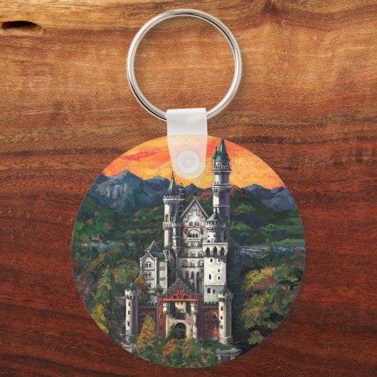 Castle Schloss Neuschwanstein Sleutelhanger (Voorkant)