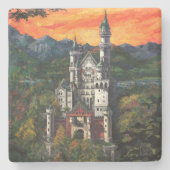 Castle Schloss Neuschwanstein Stenen Onderzetter (Voorkant)