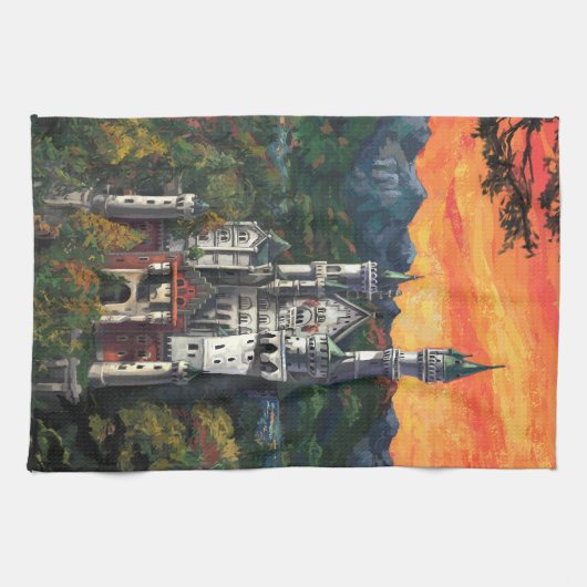 Castle Schloss Neuschwanstein Theedoek (Horizontaal)