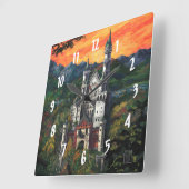 Castle Schloss Neuschwanstein Vierkante Klok (Hoek)