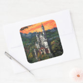 Castle Schloss Neuschwanstein Vierkante Sticker (Envelop)