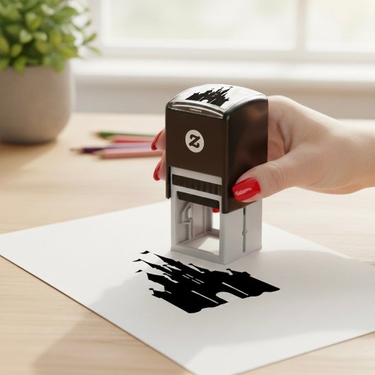 Castle Self-inking Stamp Zelfinktende Stempel