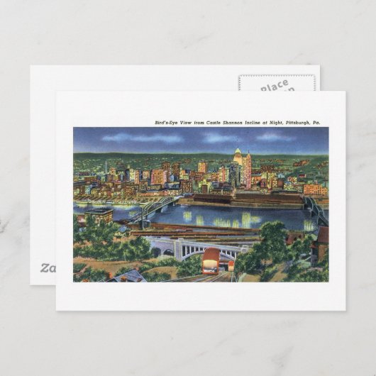 Castle Shannon Incline, Pittsburgh, PA Briefkaart (Voorkant / Achterkant)