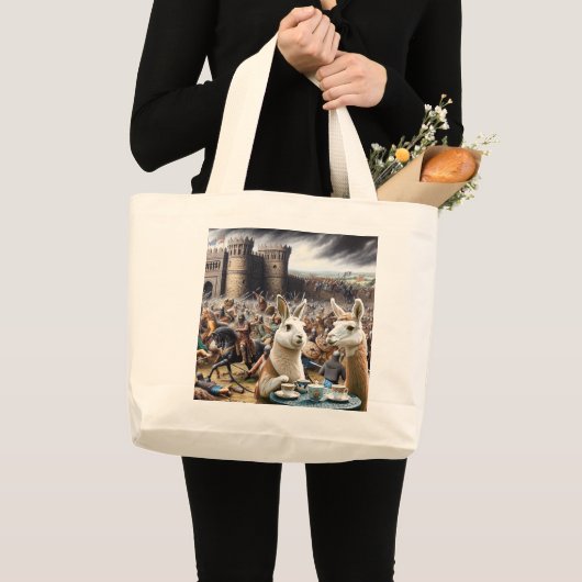 Castle Siege Tea Party Grote Tote Bag (Voorkant (product))