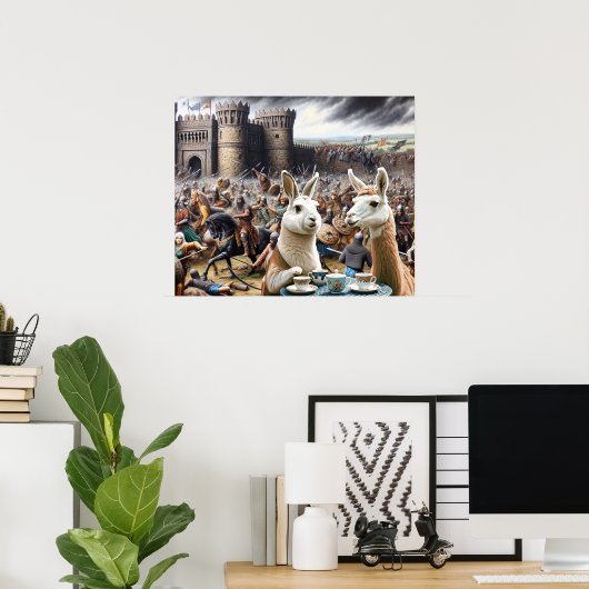 Castle Siege Tea Party Poster (Thuiskantoor)