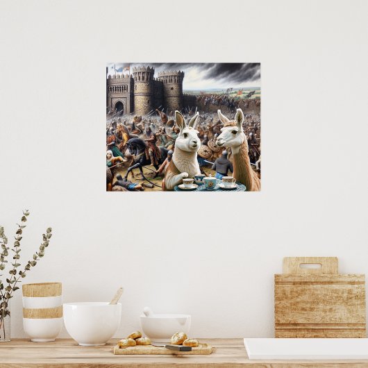 Castle Siege Tea Party Poster (Keuken)