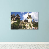 Castle, Sinaia, Roemenië, 18e eeuw voor pelzen, 2 Canvas Afdruk (Insitu (Houten vloer))