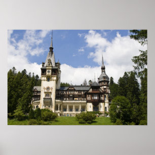 Castle, Sinaia, Roemenië, 18e eeuw voor pelzen, Poster