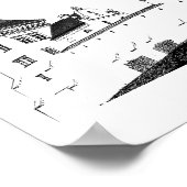 Castle Sketch van de Wit-Russische Architectuur Poster (Hoek)
