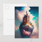 Castle Sky Clouds Fantasy Art Briefkaart (Voorkant / Achterkant)