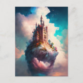 Castle Sky Clouds Fantasy Art Briefkaart (Voorkant)