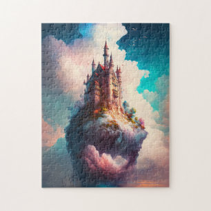 Castle Sky Clouds Fantasy Art Jigzaag Puzzle Legpuzzel
