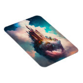 Castle Sky Clouds Fantasy Art Magnet Magneet (Rechterzijde)