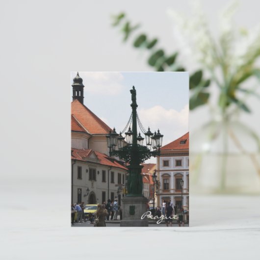 Castle Square in het Briefkaart Praag (Staand voorkant)