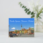 Castle Square, Warschau, Polen Briefkaart (Staand voorkant)