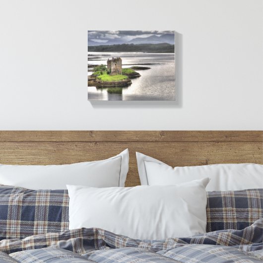Castle Stalker Appin Argyll Scotland Canvas Afdruk (Insitu (Slaapkamer))