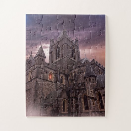 CASTLE STORMY NACHT GOTHIC JIGSAW PUZZZLE LEGPUZZEL (Verticaal)