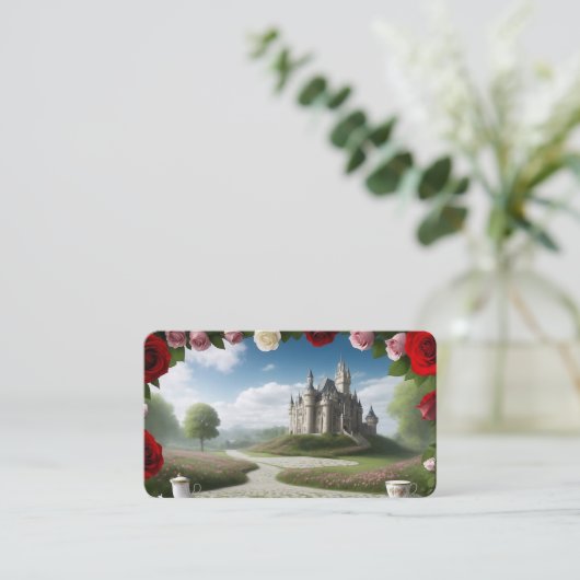 Castle Through the Wonderland Portal Bladwijzer Visitekaartje (Staand voorkant)