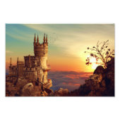 Castle Towers in de Sky Foto Afdruk (Voorkant)