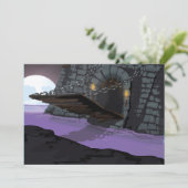 Castle-trekbrug en Moat Kaart (Staand voorkant)