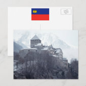 Castle Vaduz Liechtenstein Briefkaart (Voorkant / Achterkant)