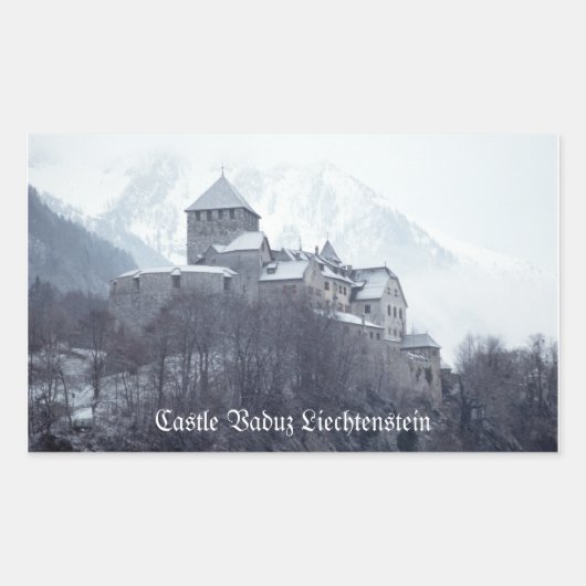 Castle Vaduz Liechtenstein Rechthoekige Sticker (Voorkant)