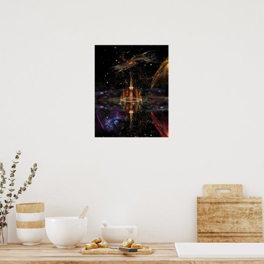 Castle van de tovenaar (16x20) poster (Keuken)