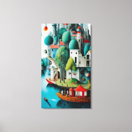 Castle van het Zee Canvas Afdruk (Voorkant)