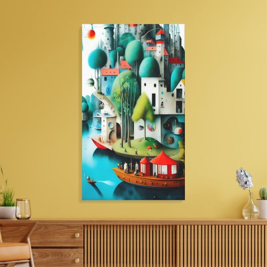 Castle van het Zee Canvas Afdruk (Insitu (Woonkamer))