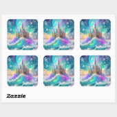 Castle Vierkante Sticker (Vel)