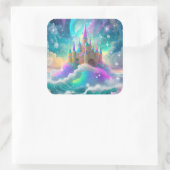 Castle Vierkante Sticker (Tas)