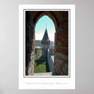 Castle wall, door het raam poster