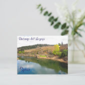 Castle Walls omringend in een klein dorp in Spanje Briefkaart (Staand voorkant)