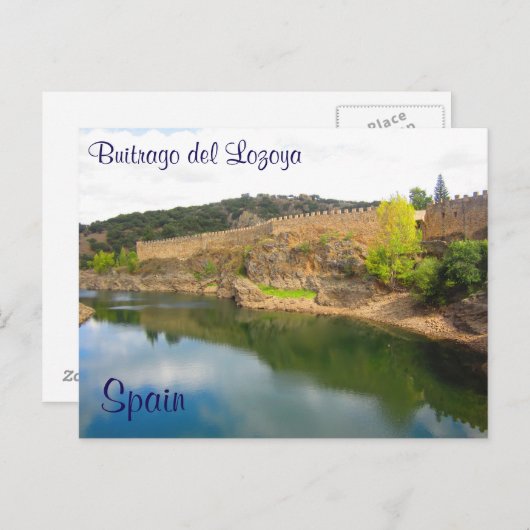 Castle Walls omringend in een klein dorp in Spanje Briefkaart (Voorkant / Achterkant)