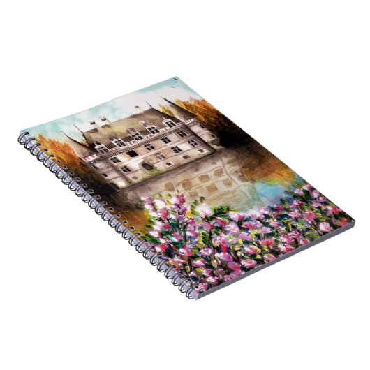 Castle watercolor notebook notitieboek (Rechterzijde)